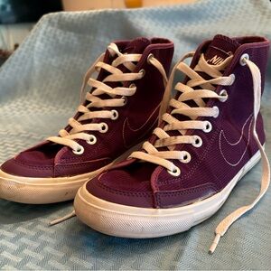 Nike Purple High-Top Sneakers with Classic Style